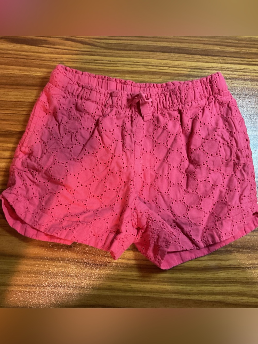 Cat & Jack Hot Pink Eyelet Elastic Waist Shorts